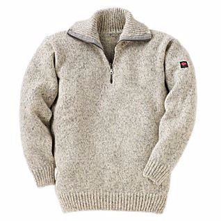 Men's sweater with zip and collar
