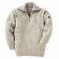 Men's sweater with zip and collar